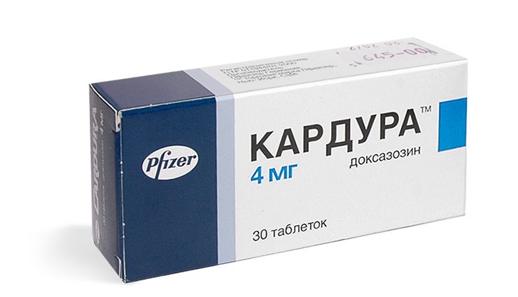 Кардура табл. 4 мг №30 ( доксазозин ) (Упаковка)