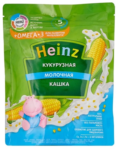 Хайнц Каша молочная Кукурузная 200г с 5 мес.дойпак
