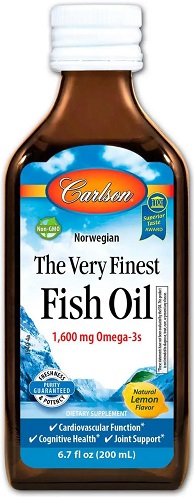 Carlson The very finest Fish Oil Масло с натур. Лимонным вкусом 200мл  &