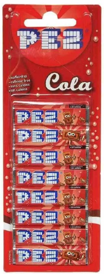PEZ конфеты в блистере Cola 6шт