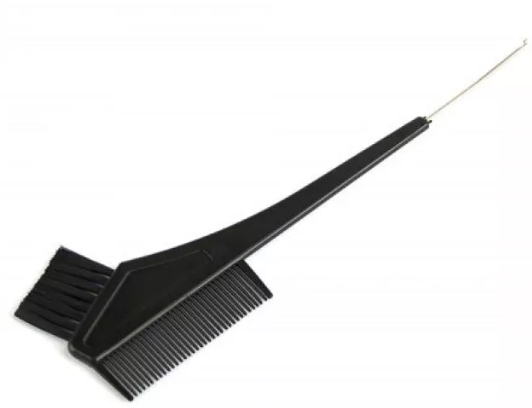 Meizer Кисть для окрашивания волос узкая с расческой и металлическим крючком арт.2093