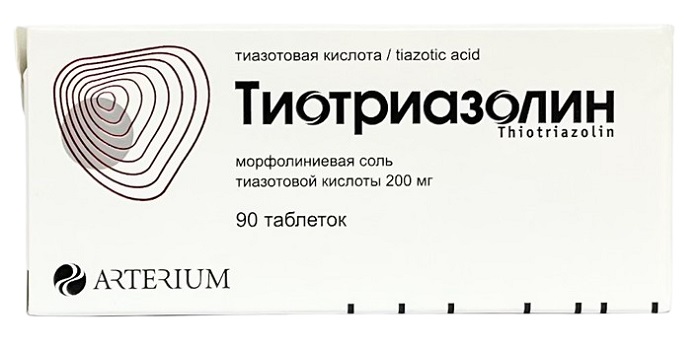 Тиотриазолин табл. 200 мг №90 ( тиазотовая кислота ) (Упаковка)