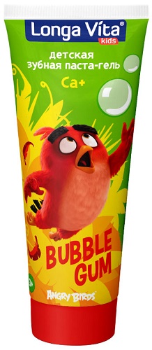 Зубная паста Long Vita детская Angry Birds Bubble Gum 75 гр от 3 лет 021120