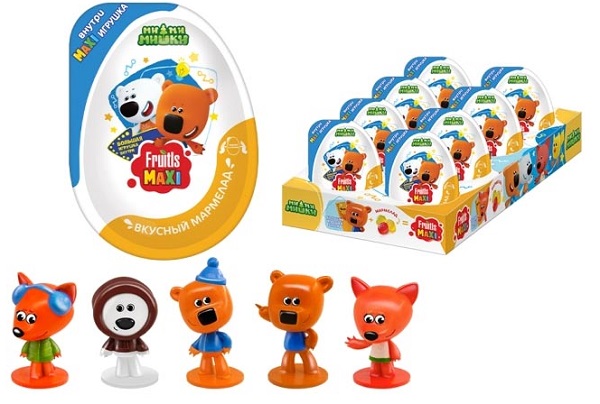 Мармелад FRUITLS MAXI Ми-ми-мишки в пластиковом яйце с игрушкой 10г