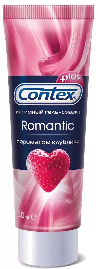 Лубрикант CONTEX Romantic 30 мл с ароматом Клубники Гель-смазка