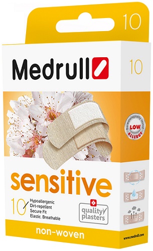 Лейкопластырь Бактерицидный MEDRULL 10 шт Sensitive