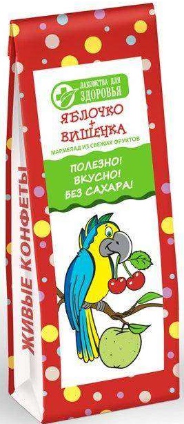Лакомства для здоровья Мармелад Яблочко-Вишенка дет.105г желейный без схара
