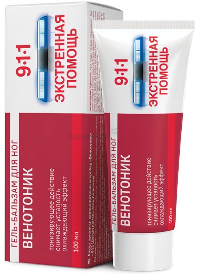 911 Гель бальзам для ног Венотоник экстренная помощь 100 мл #