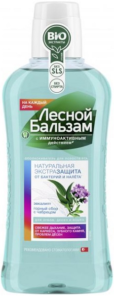 Ополаскиватель для полости рта ЛЕСНОЙ БАЛЬЗАМ Эвкалипт и Чабрец 400 мл