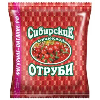 Отруби Сибирские Пшеничные с клюквой 200г