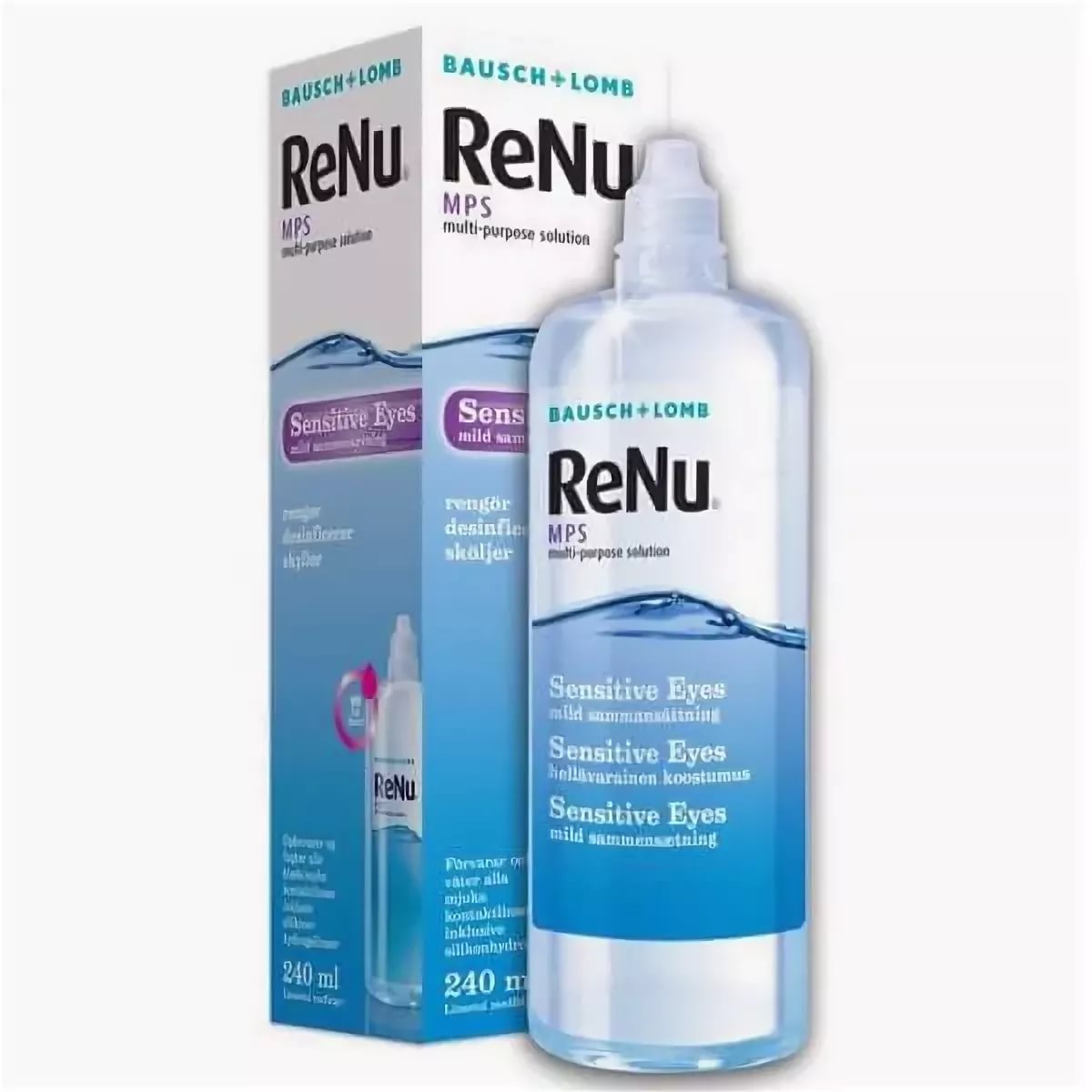 Раствор для линз Renu MPS Sensitive eyes 240 мл Реню #