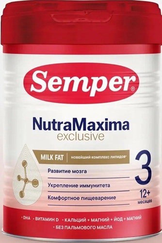 Semper Нутрамаксима 3 Напиток молочный 800 г c 12 месяцев
