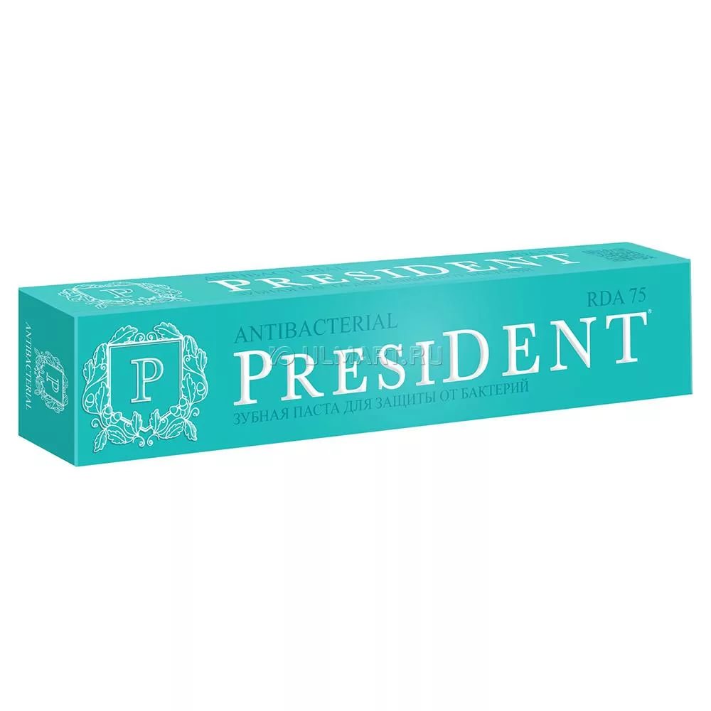 Зубная паста PRESIDENT Antibacterial Для защиты от бактерий 50мл