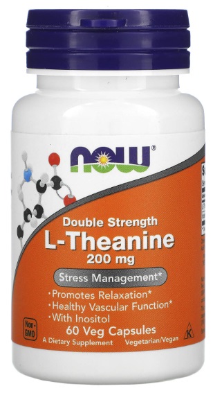 L-Theanine 200 mg, 60V/caps  Now Foods