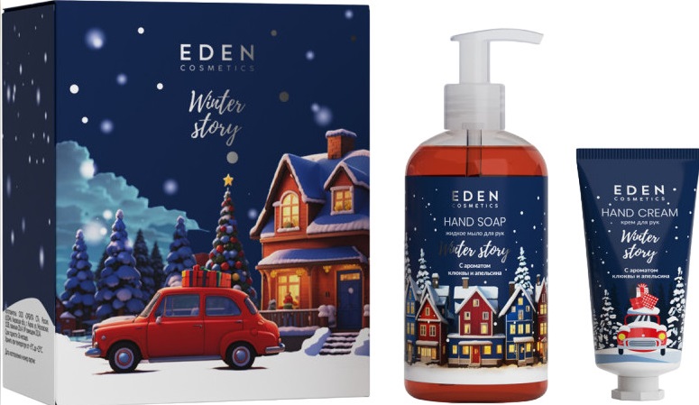 EDEN Winter Story Blue подарочный набор №2 (крем для рук+жидкое мыло)
