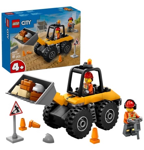 LEGO Конструктор Город Желтый строительный колесный грузчик арт.60450