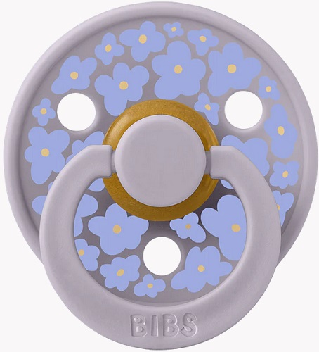 Пустышка латексная 0м+ Bibs Studio Pacifier Colour Jasmine Field разм.1 Fossil Grey арт.10018303