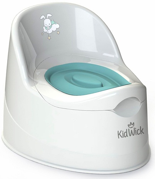 Горшок KIDWICK Гранд арт.K0180501 Белый с Бирюзовой крышкой