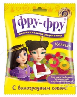 Фру- Фру Колечки Мармелад жевательный 90г 