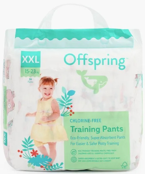 Offspring трусики подгузники для детей Джунгли XXL (15-23кг) 24 шт