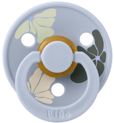 Пустышка латексная 0м+ Bibs Studio Pacifier Colour Morning Bloom разм.1 Dusty Blue арт.10013304