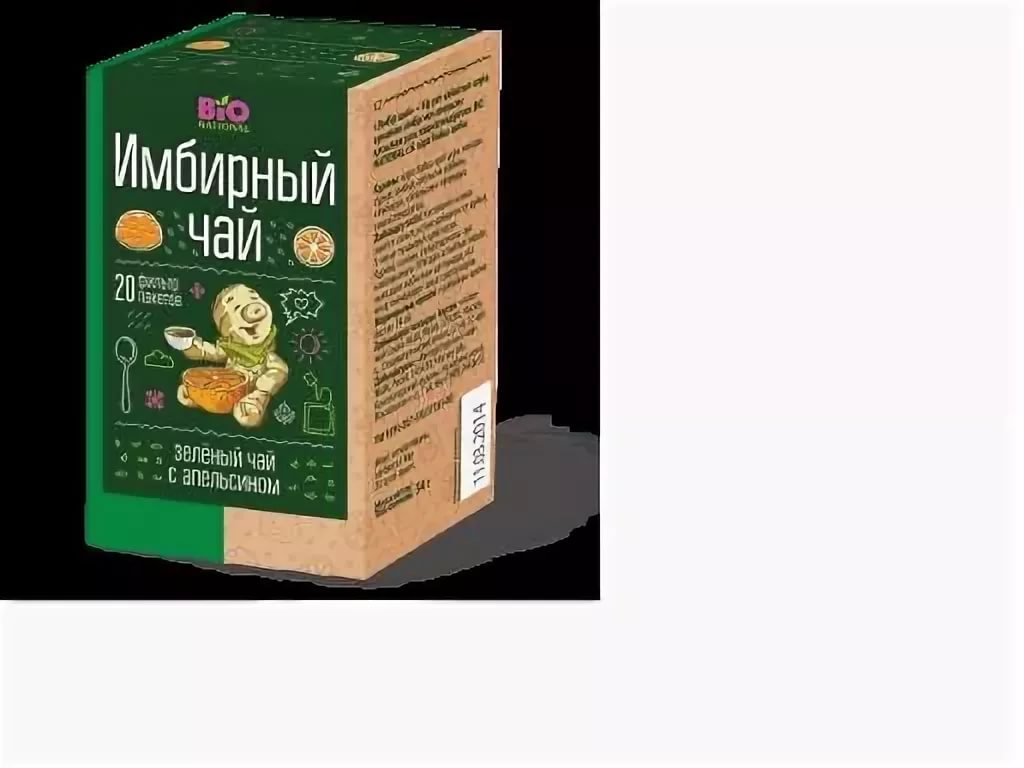 BioNational Имбирный чай зеленый,апельсин №20