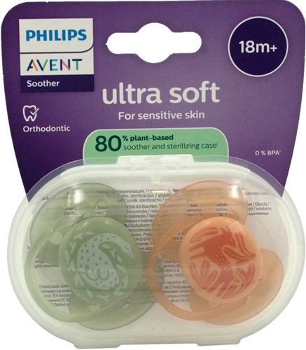 Соска-Пустышка Ultra soft AVENT 18+м (2шт) SCF093/06