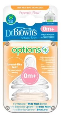 Соска Силиконовая DrBROWNS на Широкое горлышко для недоношенных ( 2 шт ) Уровень ( WN0201 )