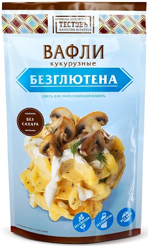 Вафли Кукурузные безглютен (смесь для пригот.) 200г ТЕСТОВЪ