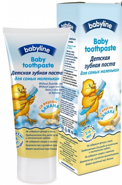 Dr TUTTELLE детская зубная паста со вкусом Банана 75 мл