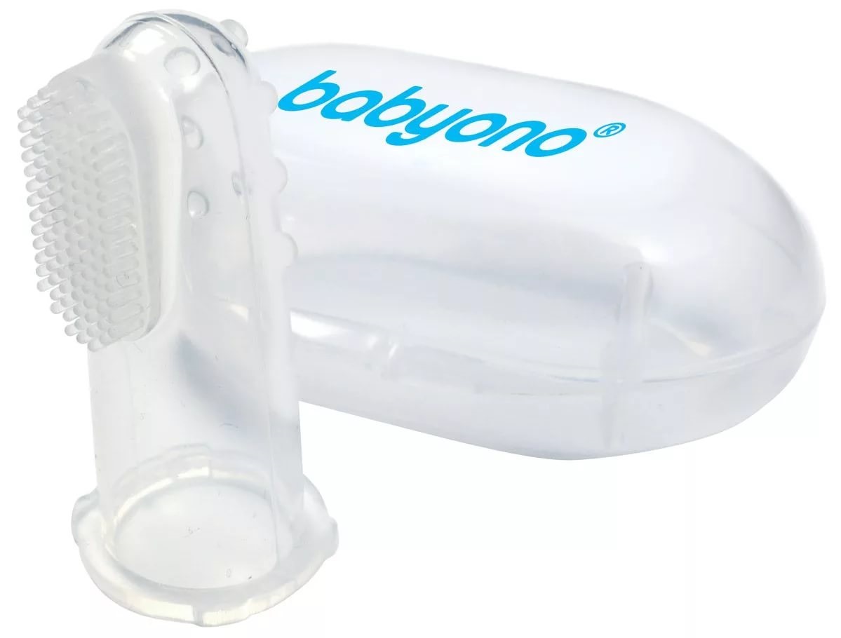 Напальчник Зубная щетка в футляре BABYONO прорезыватель арт.723