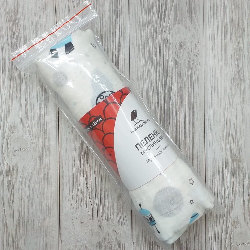 Пеленка детская Муслиновая BABYPELENKI 120*120 см Космос