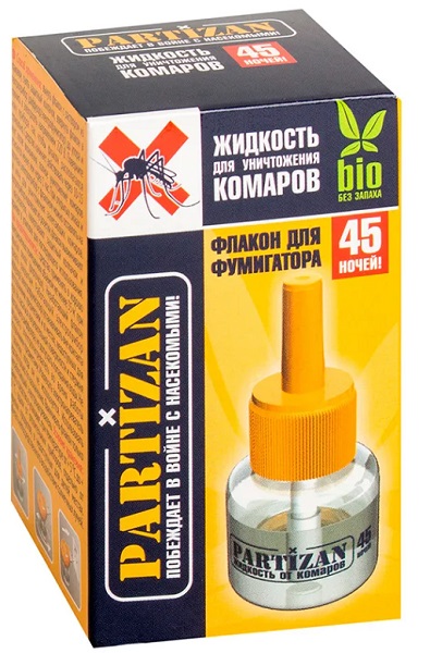 Жидкость для уничтожения комаров PARTIZAN 45 ночей