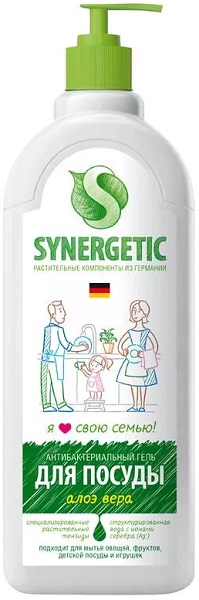 SYNERGETIC Гель для мытья детской посуды Алоэ Вера 1000 мл