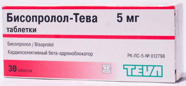 Бисопролол Тева табл. 5 мг №30 (Упаковка)