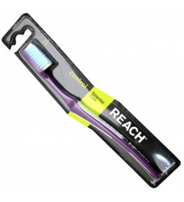 Зубная щетка REACH Control Бережная чистка Средняя цв.в асс.