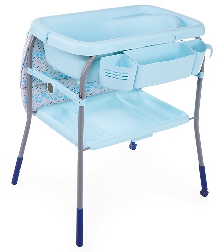Столик для пеленания + ванночка CHICCO Cuddle Bubble Ocean 0м+
