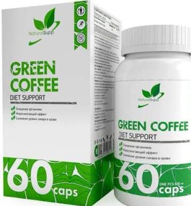 NaturalSupp Экстракт Зеленого кофе 400мг №60капс  &