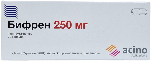 Бифрен капс. 250 мг №20 ( фенибут ) (Упаковка)