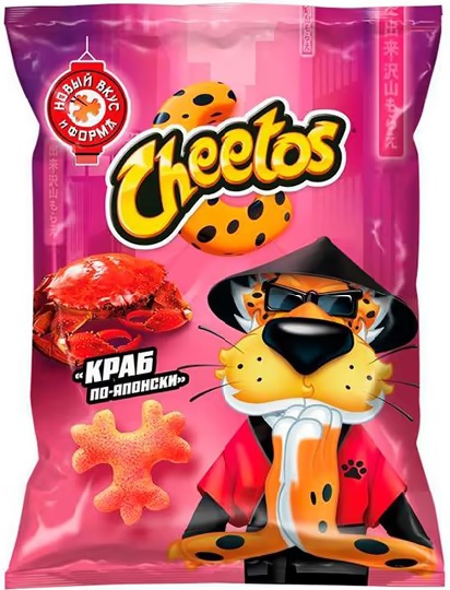 Cheetos Кукрузные снеки Краб по-японски 50г  &