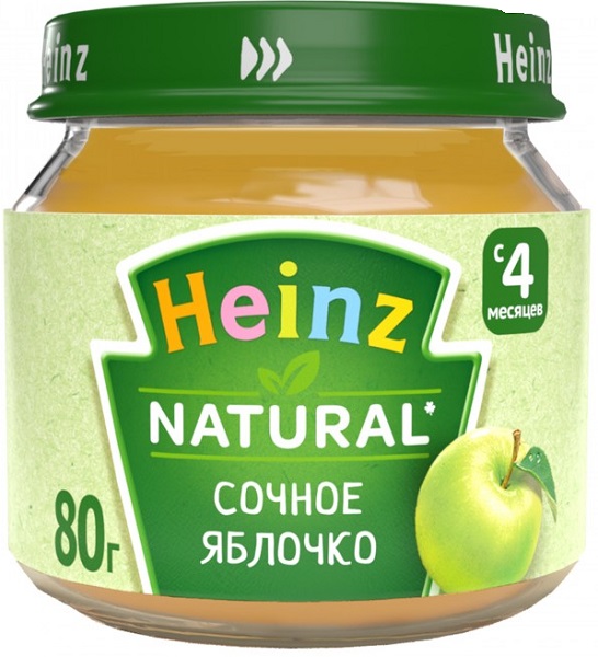 Хайнц Пюре Сочное яблоко 80г  с 4 мес