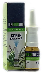 Пиносол спрей назальный 10 мл ( масло сосны горной, масло мяты, масло эвкалипта, тимол, вит Е )