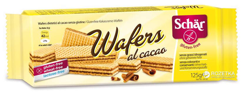 Dr.Schar Wafer al Cacao125 г Вафли с какао без глютена