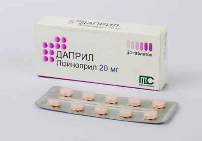Даприл табл 20 мг №20 ( Медокеми ) ( лизиноприл ) (Упаковка)