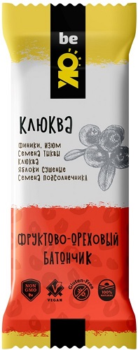 be OK Батончик Клюква 30г фруктово- ореховый Bio Elite