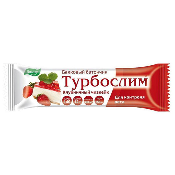 Турбослим Батончик белковый Клубничный чизкейк 50г  &