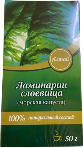 Алтай Ламинария слоевища 50г морская капуста