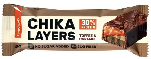 CHIKALAB Батончик глазированный Layers Соленая карамель и арахис 60г