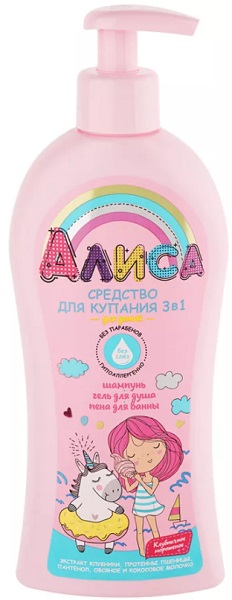 АЛИСА Сресдтво для купания детей 3в1 350 мл