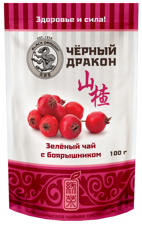 Черный дракон Чай зеленый с боярышником 100г